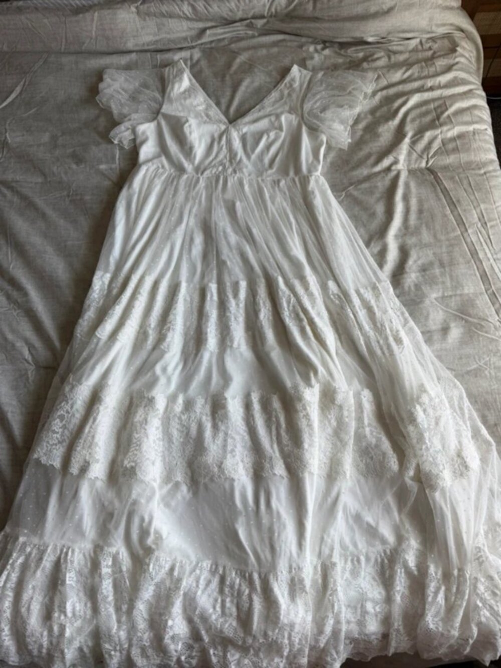 Torrid Ever After White Lace Bridal Boho Maxi Dress (16)